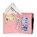 Women's Wallet Short Cartoon Cute Cat Wallet Coin Purse Bifold Purse with Zipper (Dark Blue)
