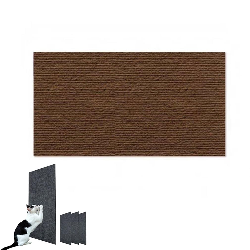 Climbing Cat Scratcher, 2024 New DIY Climbing Cat Scratcher, Cat Scratching Mat, Trimmable Self-Adhesive Cat Scratching Carpet, Cat Floor Scratching Board, Protect Furniture & Sofas (Brown, 30x100CM)