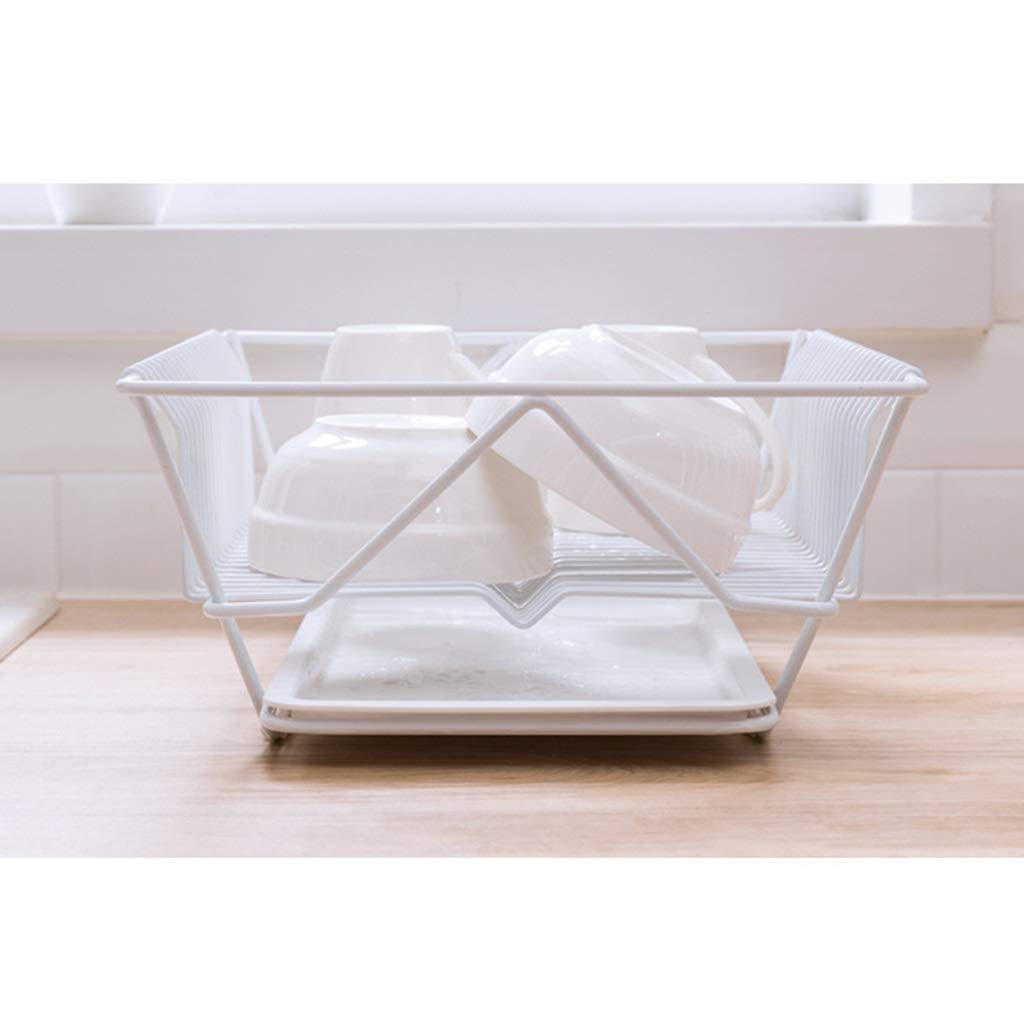 Escurridor de platos para fregadero de cocina, almacenamiento de metal para platos, cuencos y tazas, estante de drenaje para una gestión eficiente del espacio de la cocina