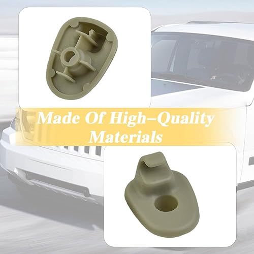 Miniatura 4 de 2 clips para visera de automóvil, compatibles con Jeep Liberty 2005-2012 y Dodge Nitro 2008-2012, ajuste específico para vehículos, nailon, beige