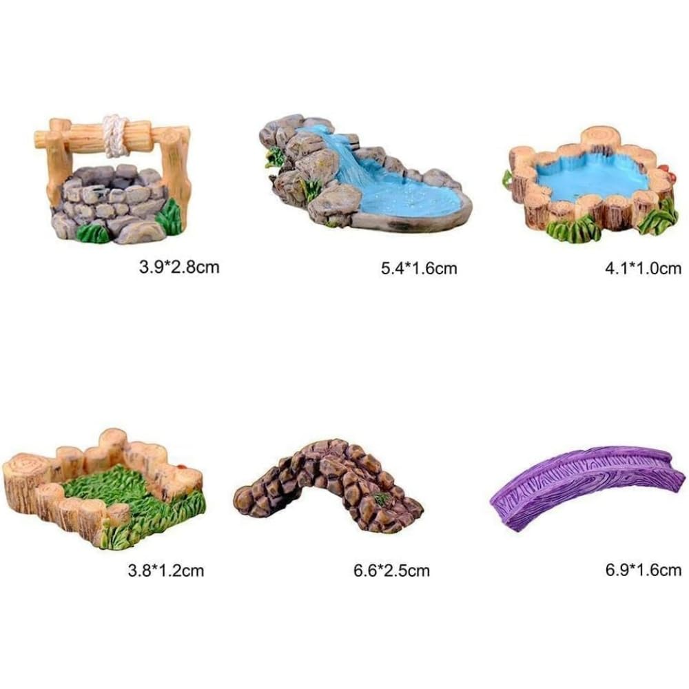 Kleine Brücke Aus Kunstharz – Miniatur-Deko Für Feengarten, Puppenhaus & DIY, 6,9 X 1,6 Cm