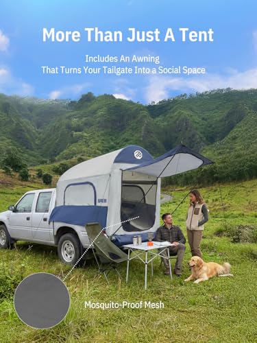 Image of Niphean Truck Bed Tent for Camping 5.5ft-8ft for 2+1 People, 2 Mins Fast Setup Inflatable Pickup Truck Tent, PU 3000mm Waterproof & High-Strength Windproof, Spacious Interior for Multi-Landscape