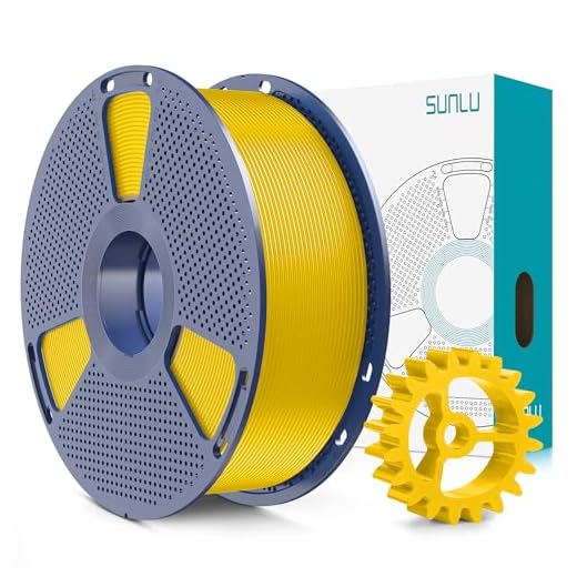 SUNLU PLA+2.0 Filamento, Mejora del Filamento PLA Plus para impresoras 3D, Filamento de impresión 3d PLA+, Carrete de 1KG, Amarillo Intenso