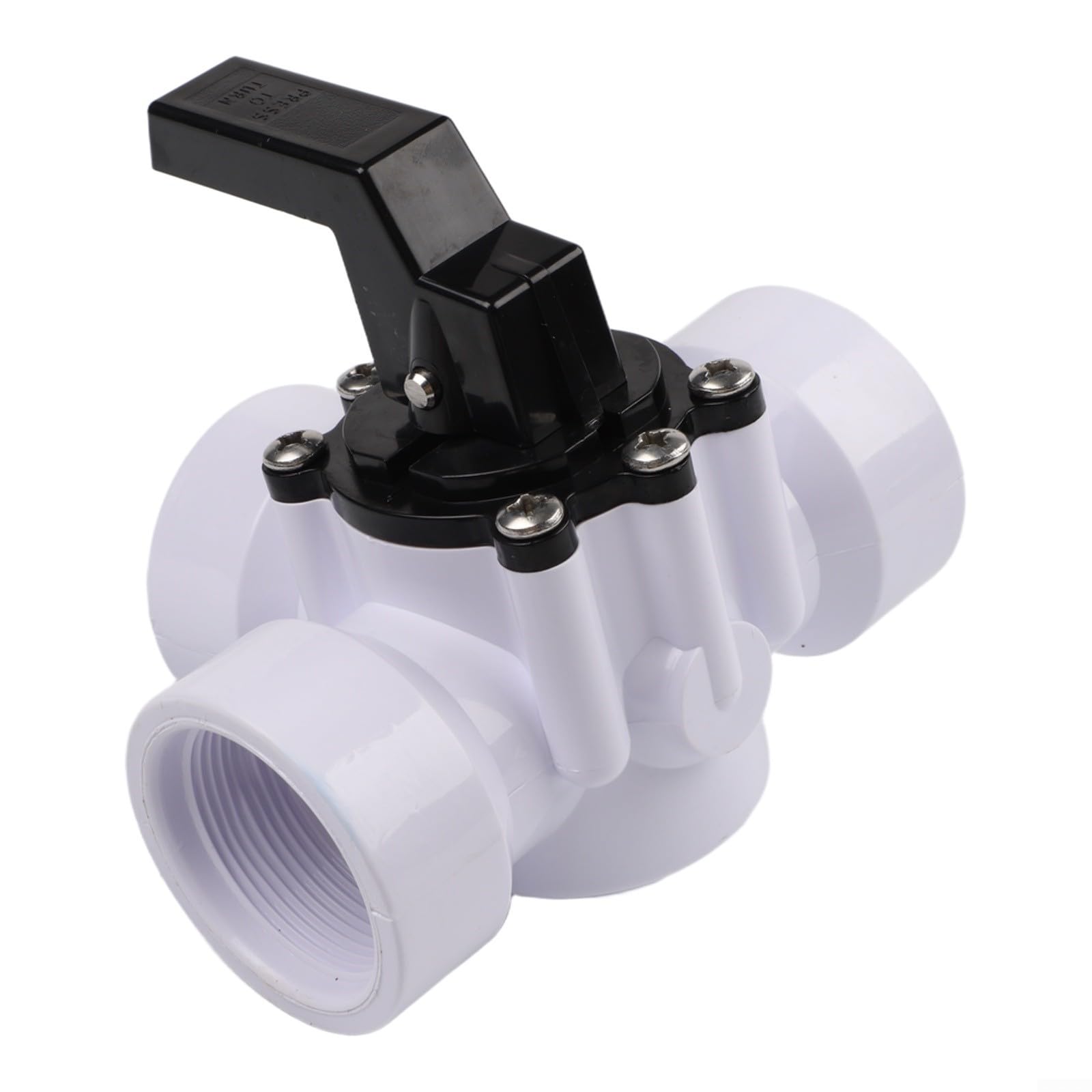 Valvola deviatrice per piscina, a 3 vie, 3,8 cm, in PVC, per controllo del flusso d'acqua di piscine e spa, include connettori e morsetti