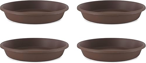 Miniatura 9 de SAUCERHOME Bandeja para macetas de 6 pulgadas, 4 paquetes de 8 pulgadas (7.6 pulgadas) de plástico para macetas y bandejas de goteo para interiores