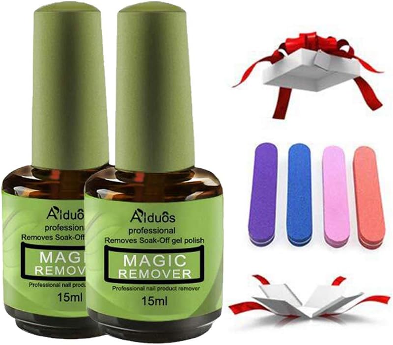 DAGEDA Magic Nail Polish Remover, Professional Soak-Off Gel Nail Polish Delete Primer Acrylic Clean Degreaser For Nail Art Lacquer, 2-3 Minutes, Easily & Quickly, Don't Hurt Your Nails (2Pcs | 30ml)