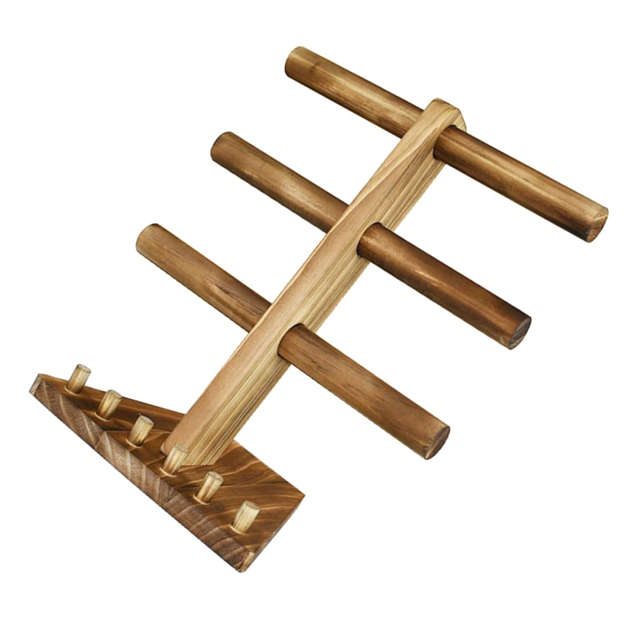 Vaguelly Espositore Gioielli a 3 Livelli in Legno per Anelli e Bracciali