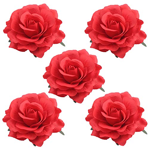 Halloween Rose Hair Clips Brooch Flower Red Rose Barrettes Brooch Pins Rose Hair Clip Breastpin Women Fashion Party Decoration Cosplay Costume Headpiece Cute Handmade Hair Accessories 5 Pack Red Halloween Rose Hair Clips Brooch Flower Red Rose Barrettes Brooch Pins Rose Hair Clip Breastpin Women Fashion Party Decoration Cosplay Costume Headpiece Cute Handmade Hair Accessories 5 Pack Red
