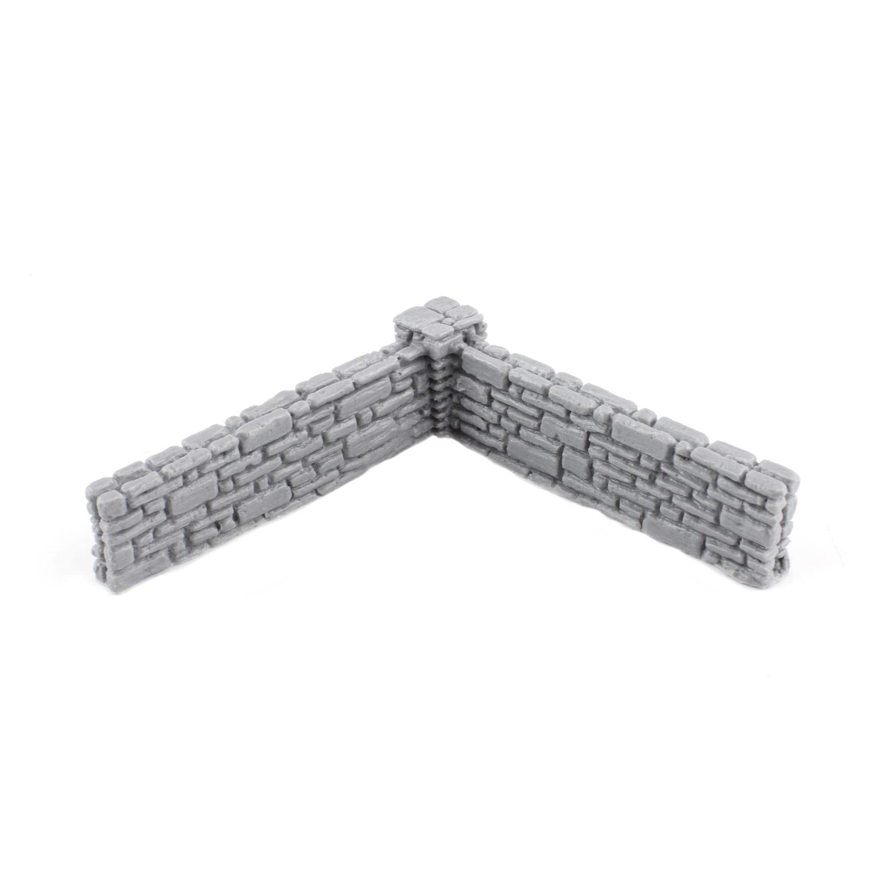 War World Gaming Farm Corner Stone Wall Unpainted x 4 – 20mm - 28mm Wargaming Tabletop Terrain Scenery Landscape Model Miniatures Diorama Wall Cover Modelling Wargame