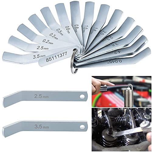 Image of Feeler Gauge Jake Brake Tool Set 88880053 88880052 85111377 Suitable for Volve Mack MP7 MP8 MP10 D12 D13 D16 Engines, Intake and Exhaust Valve Adjustment Kit (14 PCs)