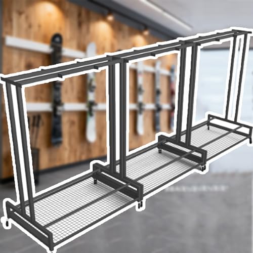 �X�L�[���b�N �X�m�[�{�[�h�p�t���A�X�^���h�^�X�P�[�g�{�[�h���b�N�A �K���[�W�p��^�X�m�[�{�[�h�A�N�Z�T���[�p�����X�L�[���[�z���_�[�A ����120 cm�̃����O�{�[�h�p�f�B�X�v���C�X�^���h(Holds 18 pcs(9 Pair))