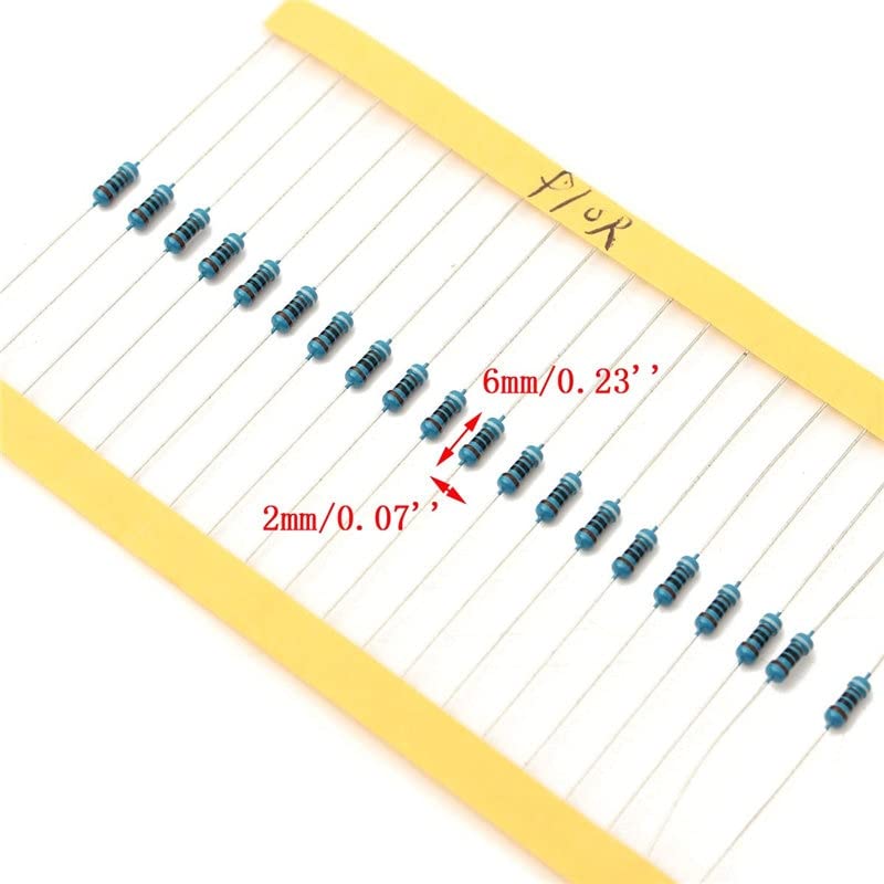 3120pcs 156 Valore 1/4 Watt Metal Resistor Resistor Kit Assortito, 1% di Campioni di resistori Pack 1 Ohm-10m Ohm Fai da Te Componenti elettronici Set.
