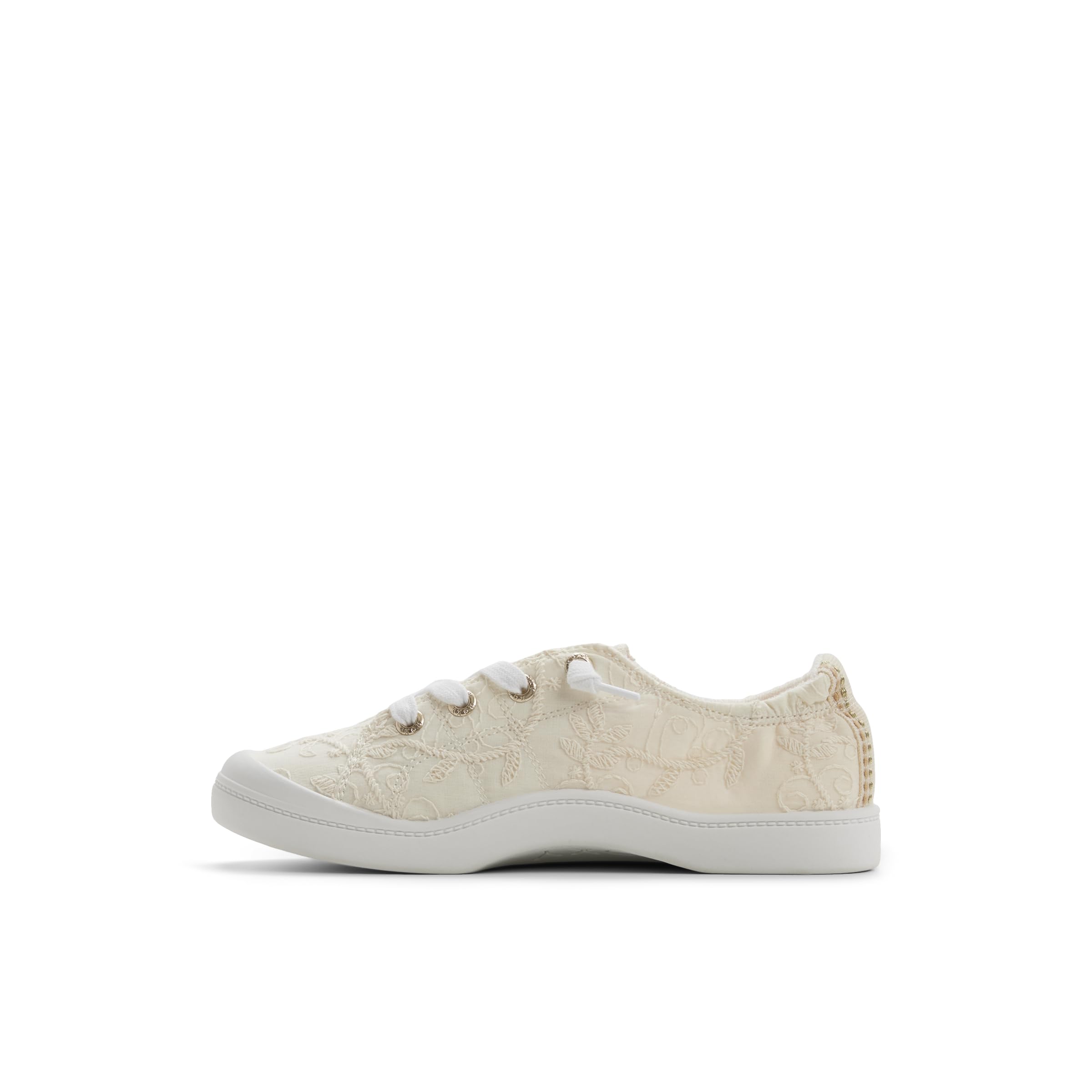 Roxy Women's Bayshore Plus II Sneaker, Textured Ivory, 9