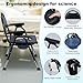 4-in-1 Folding Bedside Commode | 331lbs Commode Chair for Toilet with Handles,Padded Seat | 5-Position Height Adjustable Bedside Toilet | Adult Potty Chair for Seniors Elderly Disabled
