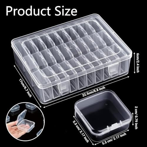 Image of 30-Gid Jewellery & Accessories Storage Box, Premium PP Bracelet & Earring Storage Box, Transparent Box Multi Compartment, Dustproof & Waterproof Organizer for Rings, Beads, Necklaces