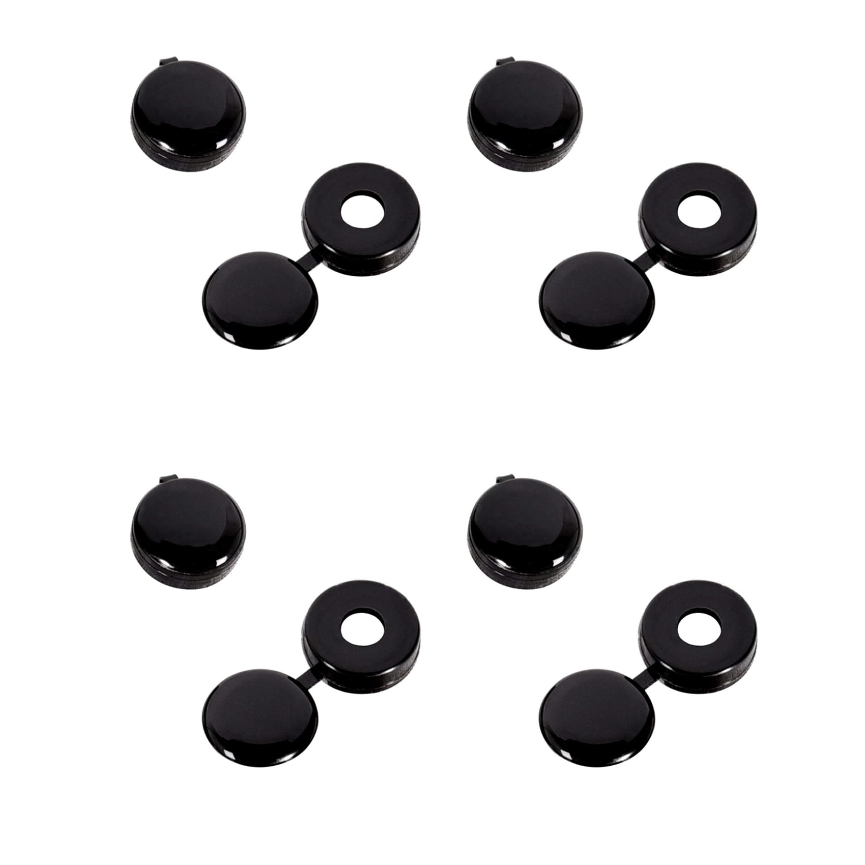 Jnchdghwa Black Cap Cup Washer Hinged Cover (Pack Of 200)