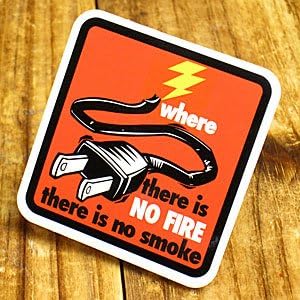 コトワザステッカー PROVERB STICKER 「火のない所に煙は立たぬ」＿SC-PS088-SXW