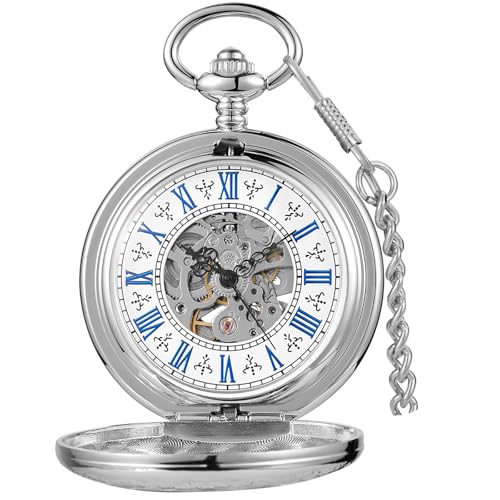 Orologio da tasca vintage in argento Orologio meccanico da