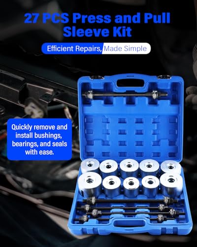 FreeTec 27-teiliges Silentlager Abzieher-Set – für Gummibuchsen & Achslager – Montage- und Demontagewerkzeug