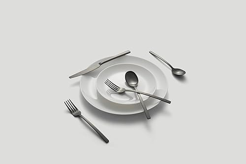 Miniatura 8 de Cambridge Black Beacon - Juego de cubiertos de satén, 45 unidades