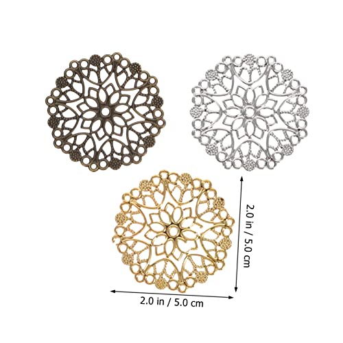 EXCEART Decoração De Flores 180 Pçs Colares De Ferro DIY Conector Suprimentos Base Presentes Enfeite