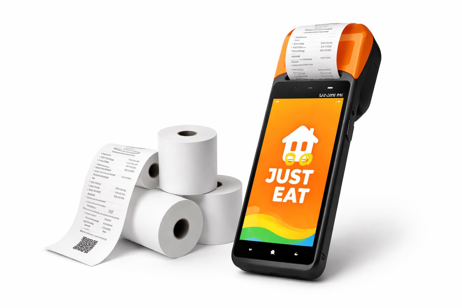 Replacement Receipt Paper Rolls, 80 x 50mm, for Just Eat Order Terminal (100)