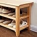 XKZG Storage Bench Wooden Shoe Rack Bench Simple Style Wood Entryway Bench (Natural,23.6
