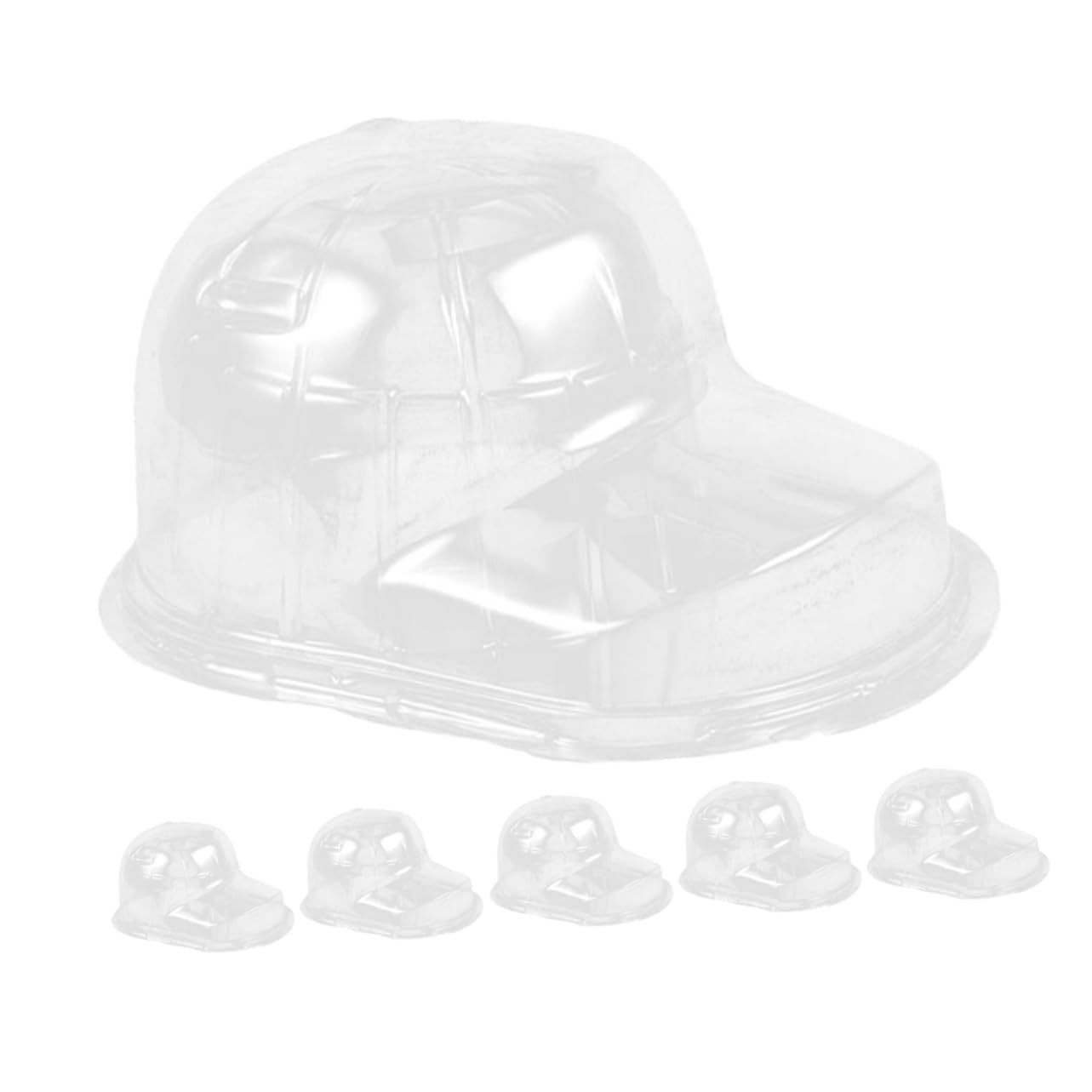 Gatuida Organizador de Gorras de Béisbol 6 Unidades Cajas Transparentes Colgantes, Soporte de Plástico Pp para Proteger y Organizar Sombreros Visera Curva en Hogares y Tiendas