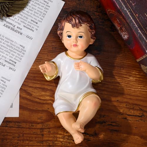 Alipis 1stück Saint Statue Aus Resin Religiöse Jesuskind Figur Für Wohnkultur Und Kirchenverzierung Hochwertige Handwerkskunst Für Katholiken Und Christen