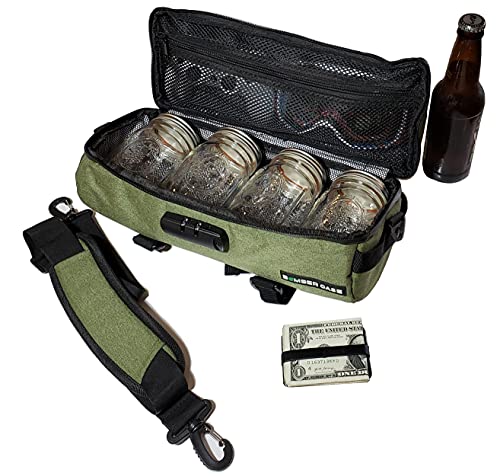 BOMBER CASE - Smell Proof Duffle Bag, Locking Sealed Zipper, Padded Interior, Internal Pockets, Adjustable Cinch Straps, Odor Proof Carbon Lined Filter, Combination Lock, Pink2