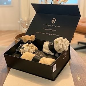 Wellness Box 12pc Self Care Spa Gift Basket for Women – Loving Gift for Birthday, Best Friend, Get Well Soon. Luxurious Scented Candle, Jade Roller, Bath Bomb, Incense, Fuzzy Socks