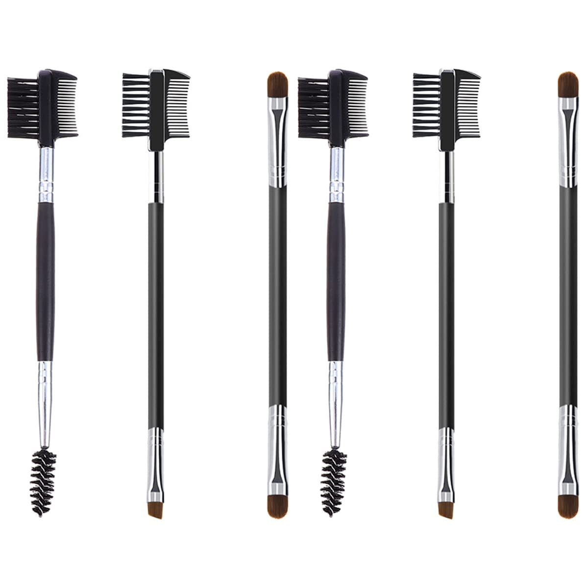 FOMIYES 2sets Easy-clean Eyebrow Brush Set Double Head Lash Brush Eyebrow Shaper Comb Women's Cosmetic Tool Ideal Present for Girlfriend 3pcs*2