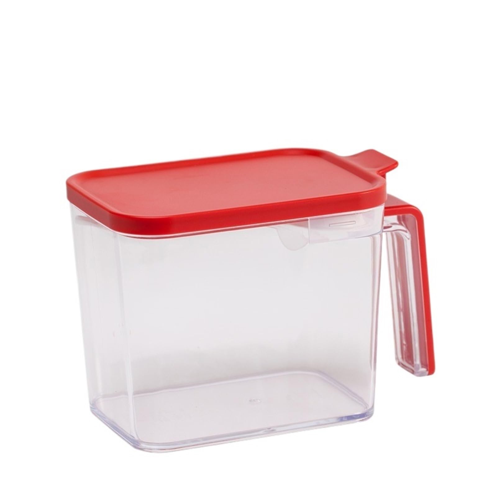 CNYUON 2Pcs Kitchen Seasoning Box Spice Salt Sugar Jars Pepper Condiment Storage Transparent Container With Spoon Accessories(Red-400ml)