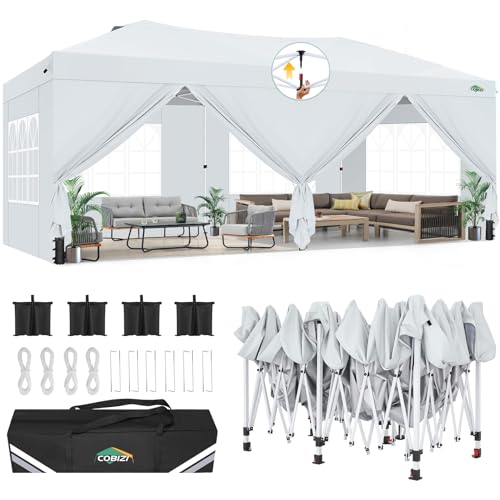 COBIZI-Canopy-10x20-Pop-Up-Canopy-Tent-with-6-Sidewalls-One-Push-Party-Tents-for-Parties-Outdoor-Wedding-Waterproof-Gazebo-Commercial-Event-Tent-with-Sandbags-White