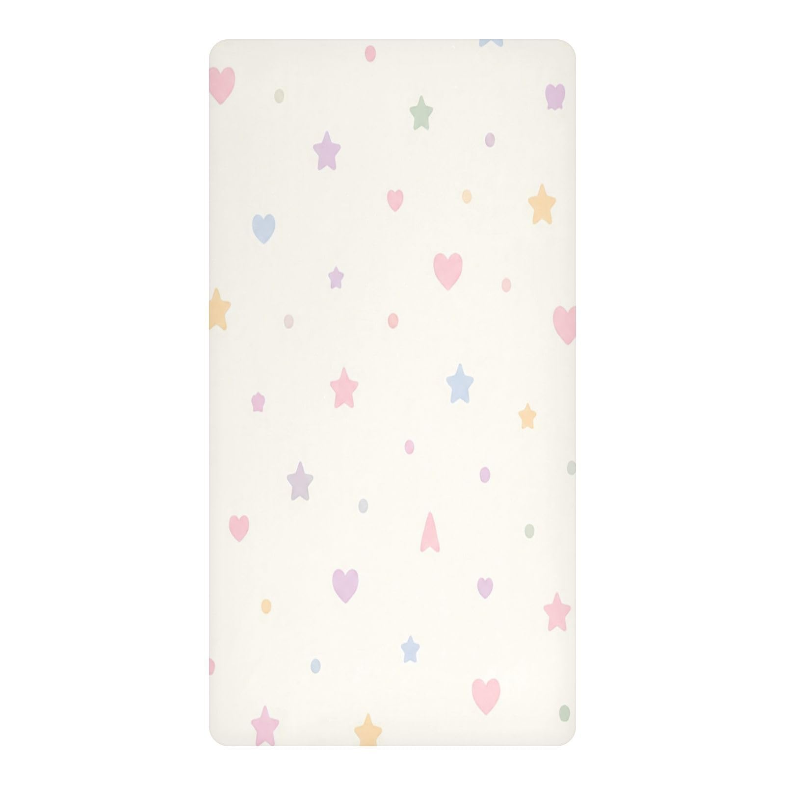 BOESI Pastel Star Waterproof Crib Sheet,Fitted Mattress Protector