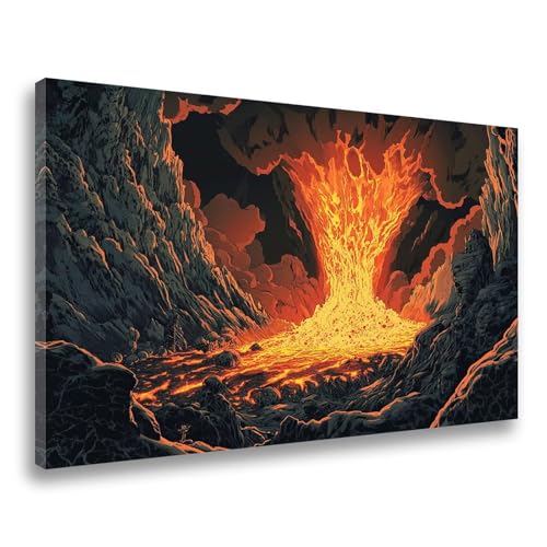 5D Diamond Painting Adultos Paisaje Diamond Painting Volcán, Cuadros de Diamantes Punto de Cruz, Manualidades Adultos DIY Cristal Pintura de Diamante principiantes Niños,Decoracion Hogar 30x40cm F-234