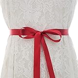 Número de modelo: F133S Cinturón de boda de perlas Diamantes de imitación Cinturón de novia Flor Cristal Nupcial Faja para vestidos de novia F133S, vino rojo