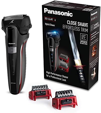 Panasonic series 500 ES-LL41 golarka hybrydowa, golarka 3 w 1 do golenia, przycinania i stylizacji, 2 nakładki, czarna