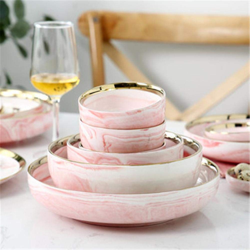 Maxdot Keramikschalen-Set – 4 Süße Schalen Mit Rosa Schleife, Perfekt Für Dessert, Suppe Oder Deko
