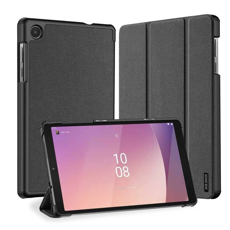 SHIHUI Phone Cases For Lenovo Tab M8 4th Gen Domo Series Magnetic Flip Leather Tablet Case(Blue)(Black)(Black)
