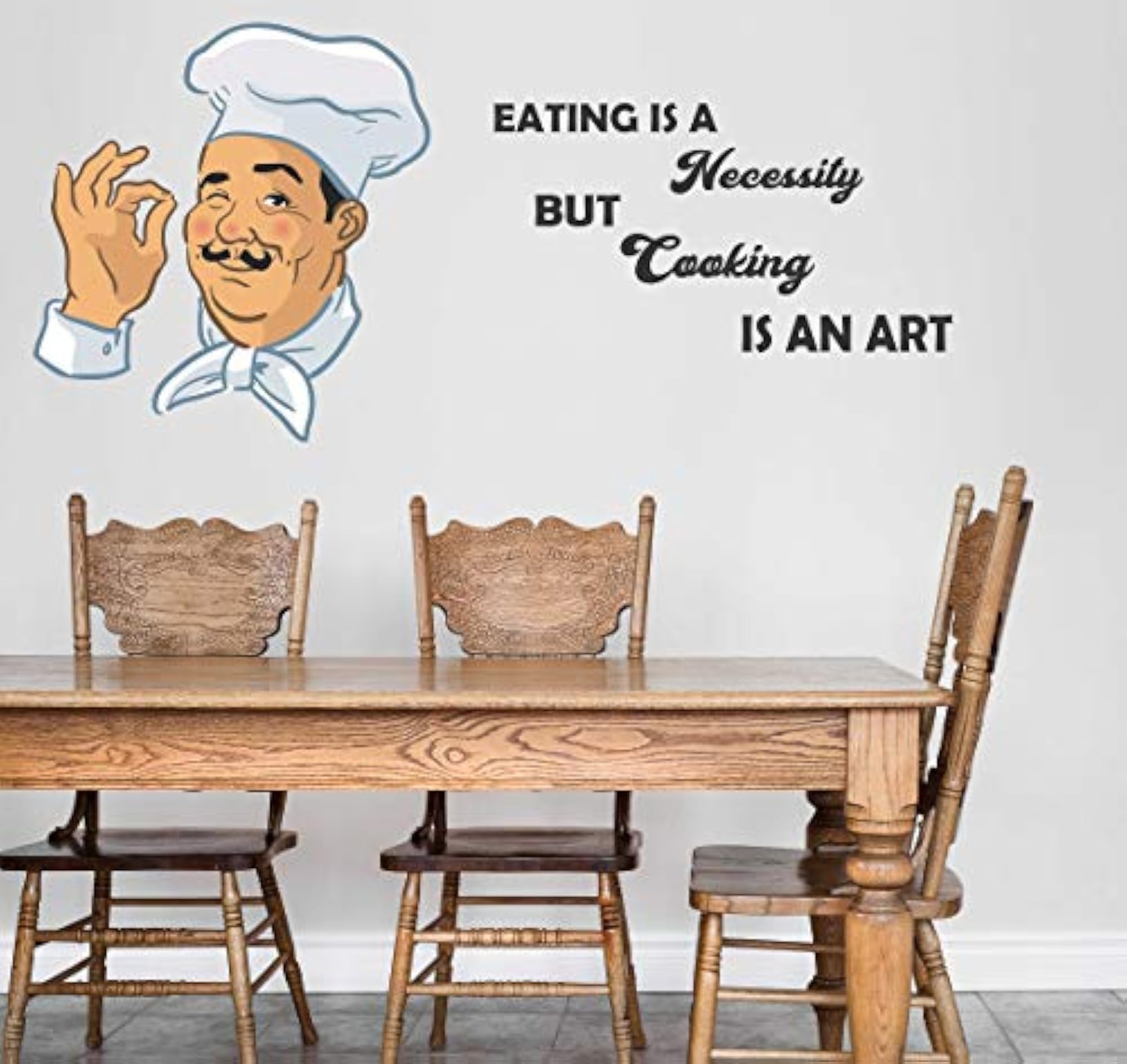 Eating is Necessity Cooking is Art Wall Sticker