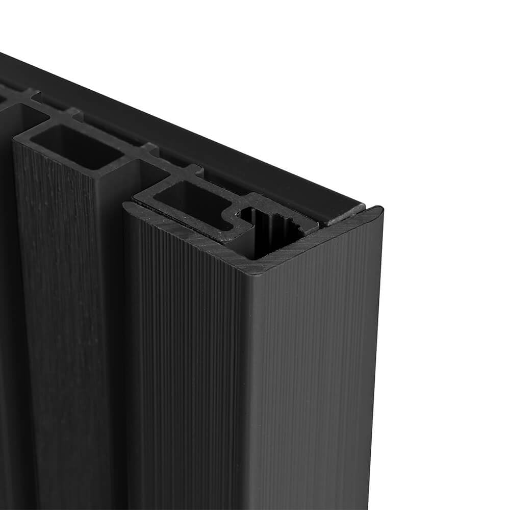 Home Deluxe WPC Abschlussleiste für Fassadenverkleidung VIRO Anthrazit - 10er Set I Abschlussprofil für Fassadenverkleidung außen