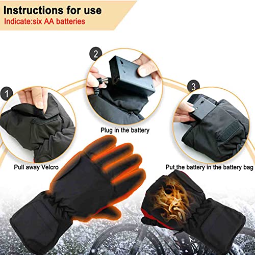 Gants tactiles pour le cyclisme CHEWYNP chauffants électriques à batterie