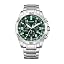 Silver-Tone Bracelet & Green Dial