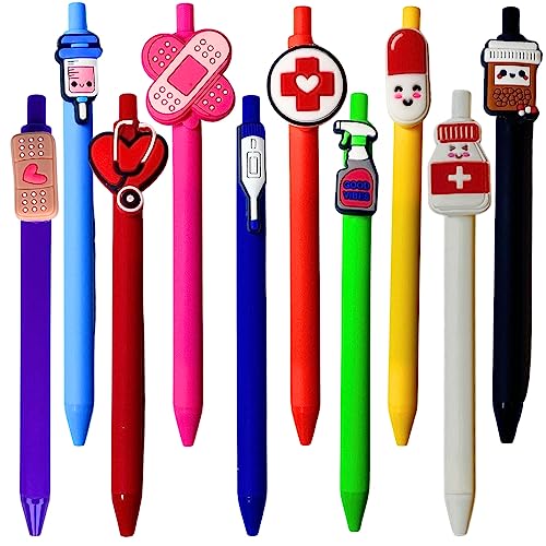 10 PC Nurse Pens | Funny Best Cute Nurses Pen Set Accessories for...