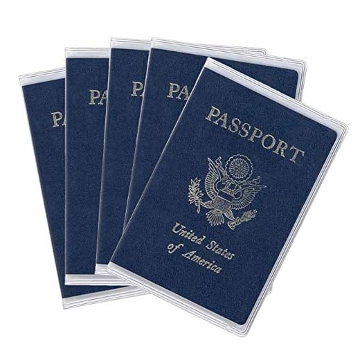 5 Pack Clear Passport Cover, Arsmat Clear Passport Holder Travel Document Organizer, Plastic US Passport Hold