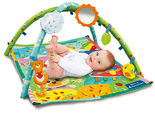 Clementoni Tapis Mes Premières Découvertes Nombreuses Activités Sensorielles Jouets Suspendus Tissu Doux et Plastique Souple 61x82 Cm pour Enfants Dès - vue 6