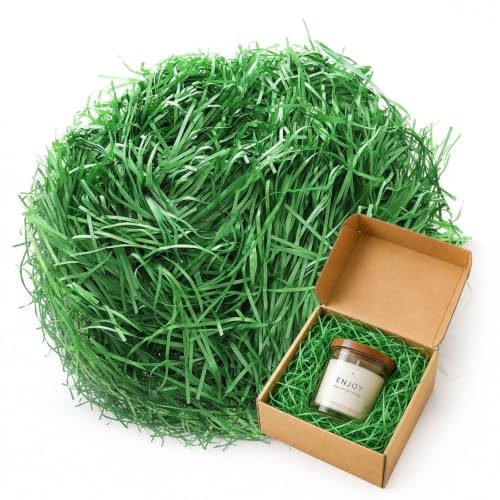 Festicy Ostergras grün I 200g Ostergras Natur als Füllmaterial Geschenk und Osterkörbchen Füllung I Für Deine Ostern Deko I als Geschenkbox Füllmaterial geeignet
