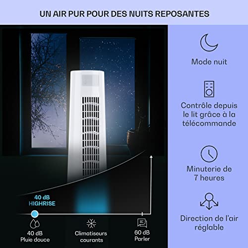klarstein rafraichisseur d'air 4 en 1, climatiseur portable, humidificateur, ventilateur, ioniseur, climatiseur mobile sans Évacuation, pack glacons, réservoir 2.5l, 40w, puissant débit d'air 530m³/h