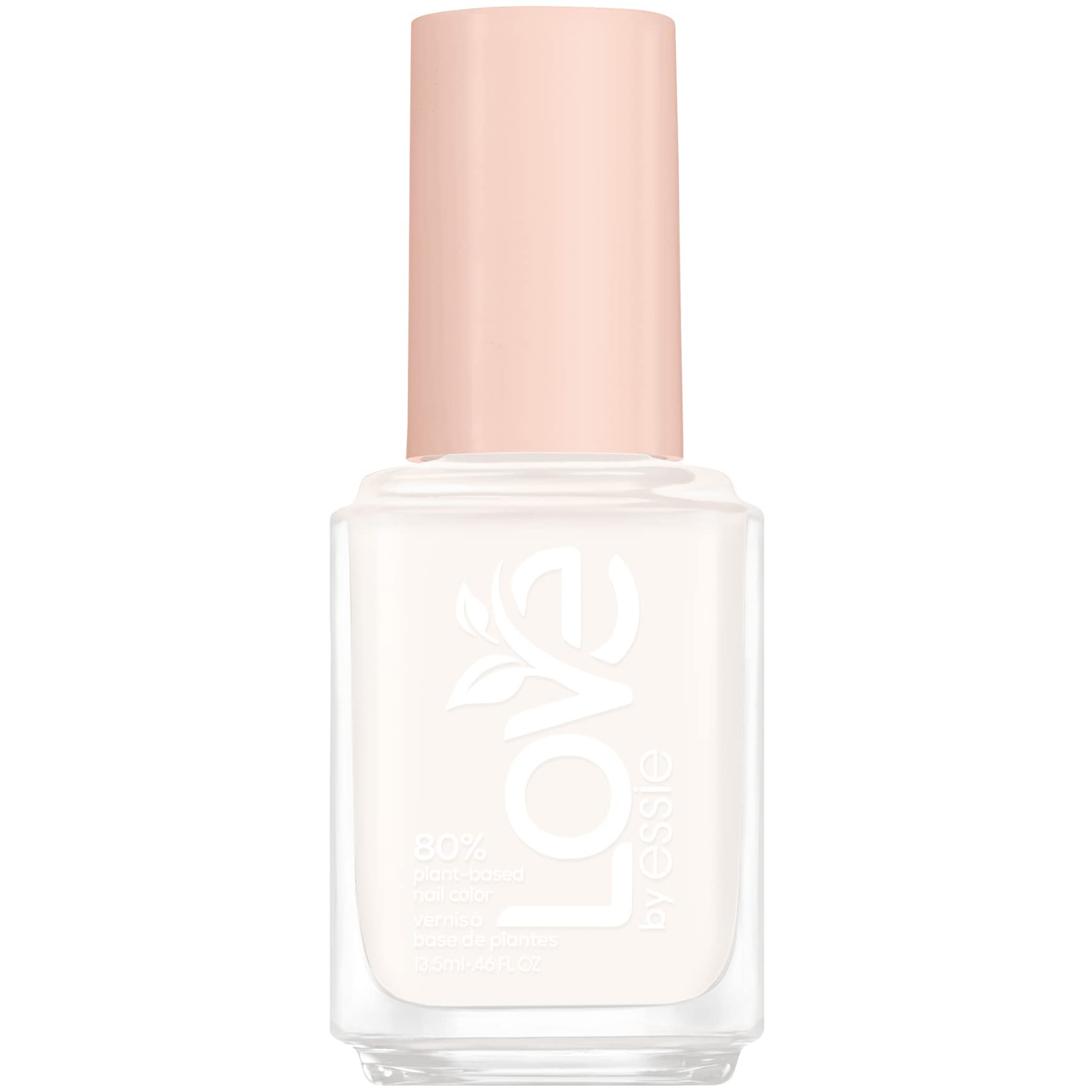 essie Long Lasting Nail Polish with Creamy Finish, Short Drying Time and Less Chipping, Vegan Formula, LOVE by essie, Colour No. 0 blessed-never stressed, White, 1 x 13.5 ml